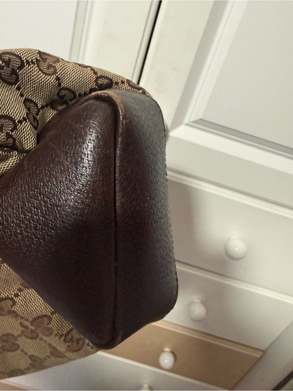 Gucci Beige and Dark Brown GG Monogram Crossbody - Picture 10 of 11